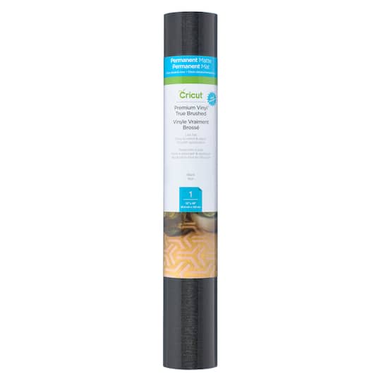 9 Pack: Cricut® Permanent Premium Vinyl™ True Brushed, Black